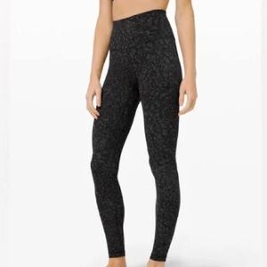 lululemon athletica Black Tonal Leopard High-Rise Align Leggings